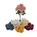 Rózsa csokor x7 43cm - 6 színben
