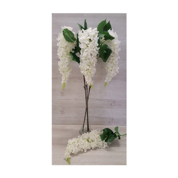 Óriás csüngő virágos ág 121cm - Fehér