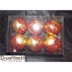 Műa. Gömb glitteres 6db