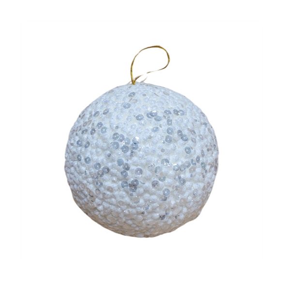 Glitteres gömb akasztós 15cm - 2 színben