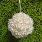 Habrózsa gömb Tüllel 30 cm