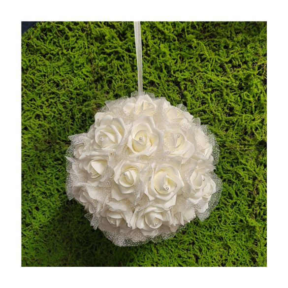 Habrózsa gömb Tüllel 30 cm