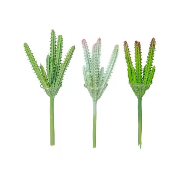 Kaktusz hamvas 15cm - két színben - Zöld / hamvas