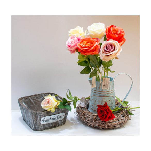 Élethű bársony rózsa - Több színben