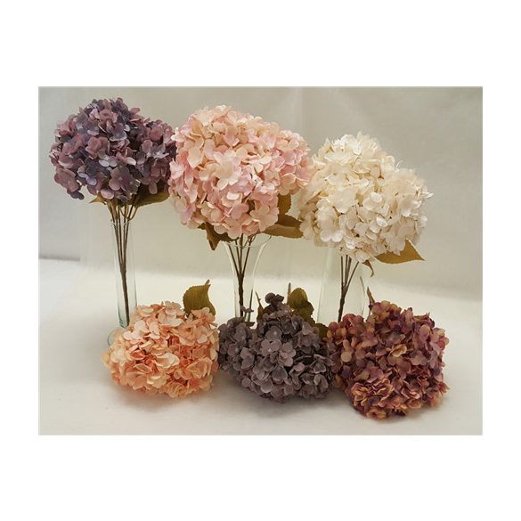 Hortenzia csokor 5 ágú - Több színben