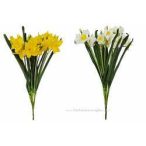 Nárcisz csokor 7 ág 60cm - 2 színben