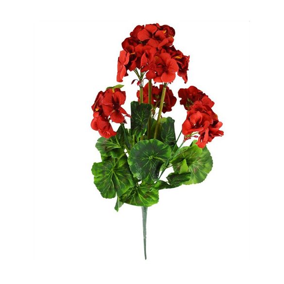 Muskátli csokor x8 47cm - Piros