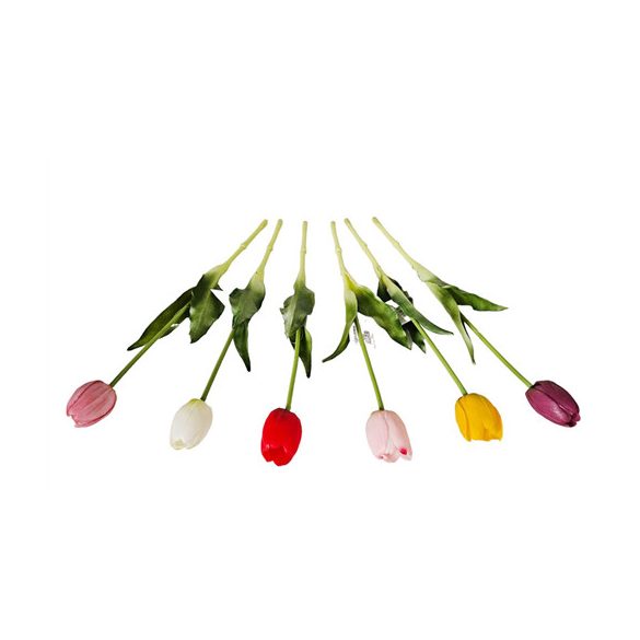 Szálas gumi tulipán 40cm - Több színben