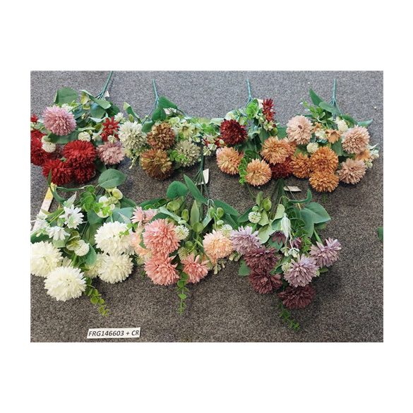 Gömbdália csokor 47cm - Több színben