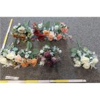 Rózsás csokor 30cm  x7 - Több színben