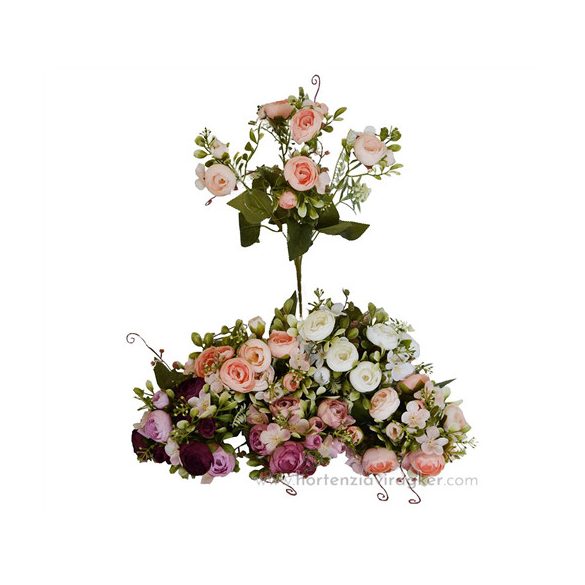 Boglárka csokor x5 ág 30 cm - 4 színben