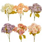 Hortenzia csokor 5ág 45cm - Több színben