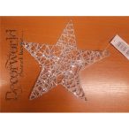 Glitteres drótcsillag 25cm