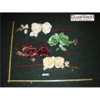 Szatén rózsa ág nagyfejű