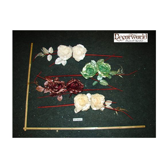 Szatén rózsa ág nagyfejű