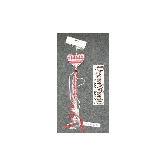 Norvégmintás szív akasztós