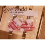   Plüss karácsonyi mintásakasztós  kesztyű, sapka, zokni sett/3db