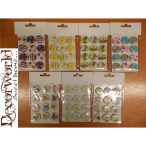 Mintás fa gombok - S/12 7 féle