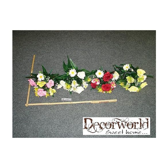 Szatén Rózsa, Asztromélia, Margaréta vegyescsokor 38cm