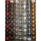 Karácsonyi gömb 6 cm S/10 több szín