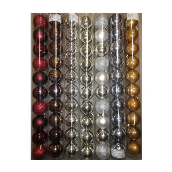 Karácsonyi gömb 6 cm S/10 több szín