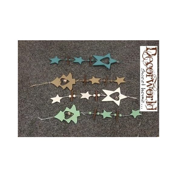 Fa ajtódísz+cseng+golyó - 4 féle