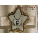 Fa csillag/szív szőrmés 21 cm