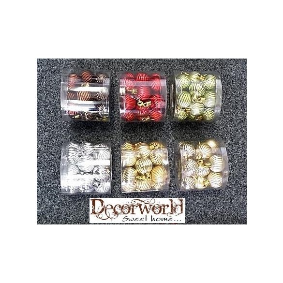 Gömb műanyag Gerezdes 3 cm - Több színben S/18