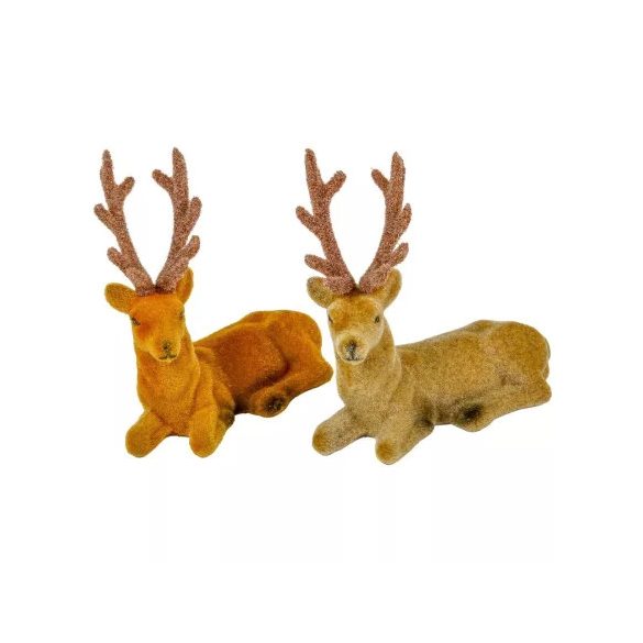 Flokkolt gímszarvas fekvő 13cm -2féle