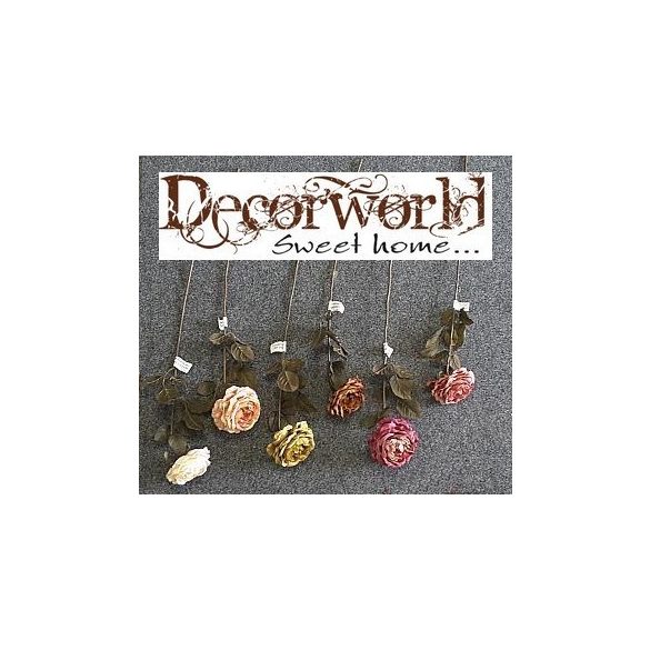 Szép őszi nyitott rózsaszál 66cm - Több színben