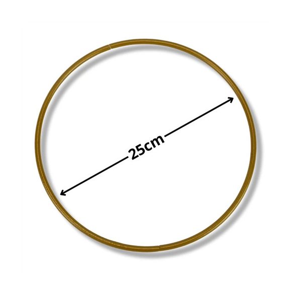 Fém karika 25cm - Arany