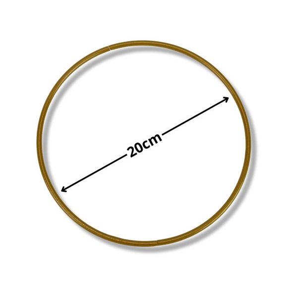 Fém karika 20cm - Arany