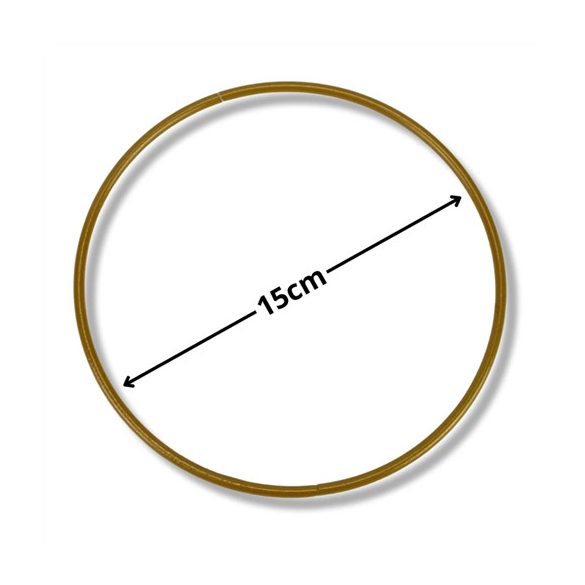 Fém karika 15cm - Arany