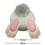 Nyomtatott dekorkarton - Nyuszi popi szürke 20cm