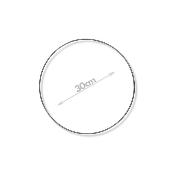 Fém karika 30 cm - Ezüst borítás