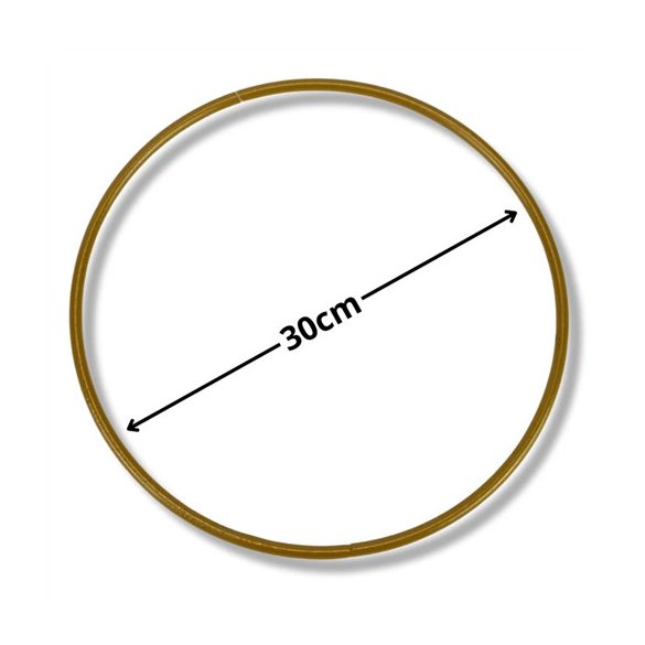 Fém karika 30cm - Arany
