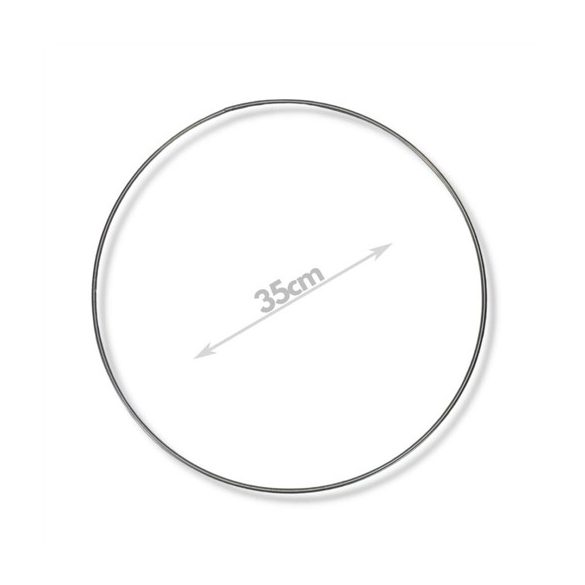 Fém karika 35cm - Ezüst