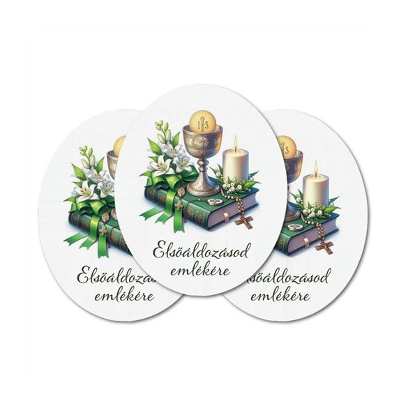 Nyomtatott dekorkarton 8x6,6cm - Elsőáldozás - általános (3db/csom.)