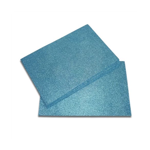 Dekorgumi glitteres 2mm A4 - Azúrkék S/10