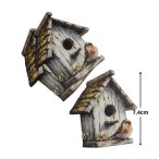   Nyomtatott dekorkarton - Madáretető tavasz 6,6x7,4cmi 3db/csomag