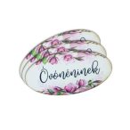   Nyomtatott dekorkarton 8x4 cm - Óvónéninek ovál tábla 3db