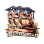   Nyomtatott dekorkarton 7x6cm - Ballagásodra bagoly tábla (3db/csom.)