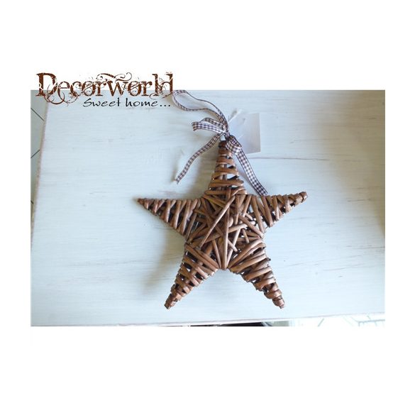 Fonott csillag barna 20cm