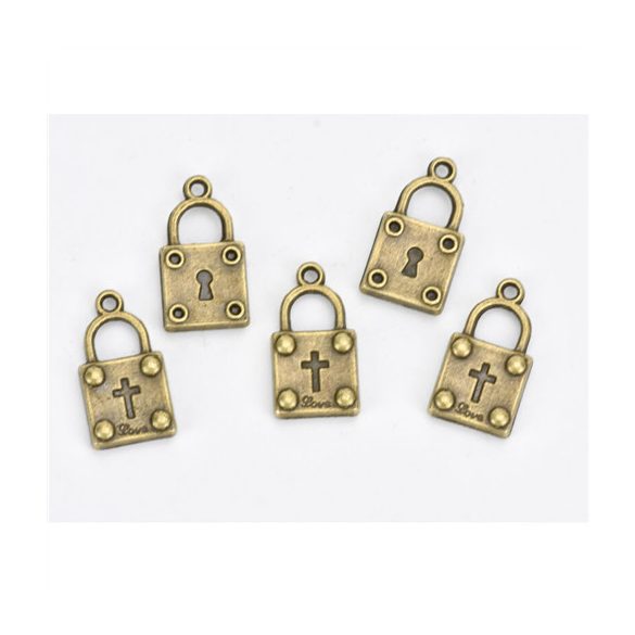 Fém medál lakat 1x1,9 cm - 5db/csomag