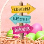   Nyomtatott dekorkarton 6x10cm - Húsvéti útjelző tábla 2db