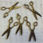 Olló nyitott 4,5 cm - Bronz 5db/csomag