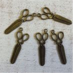 Olló zárt 4,5 cm - Bronz 5db/csomag