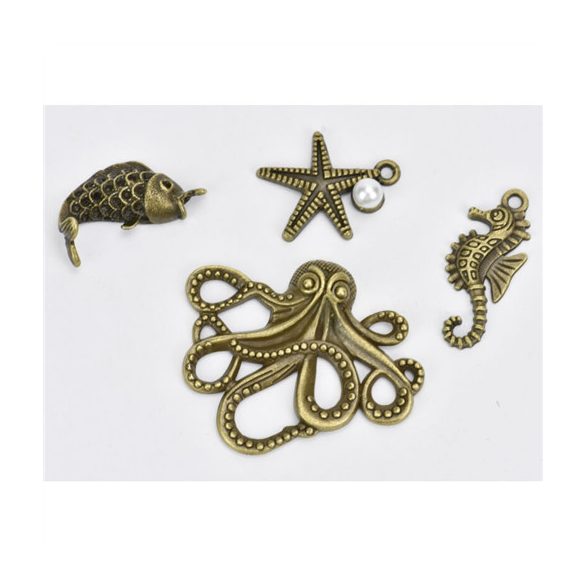 Fém medál tengeri csomag - 4db/csomag