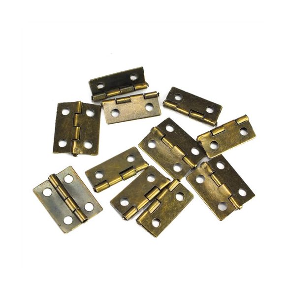 Zsanér kicsi 270fokban nyílik 1,3x1,8cm - Bronz 10db/csomag