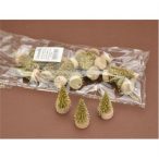 Fenyőfa mini 3,5cm Glitteres - Arany /DB